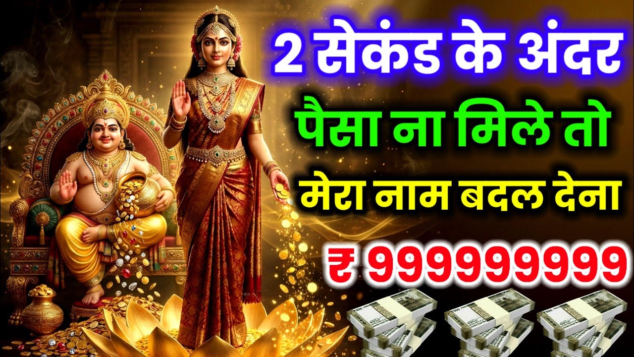 🤑2 सेकंड के अंदर 💸 पैसा 💰 आना शुरू होगा। Most powerful kubera lakshmi mantra for money 