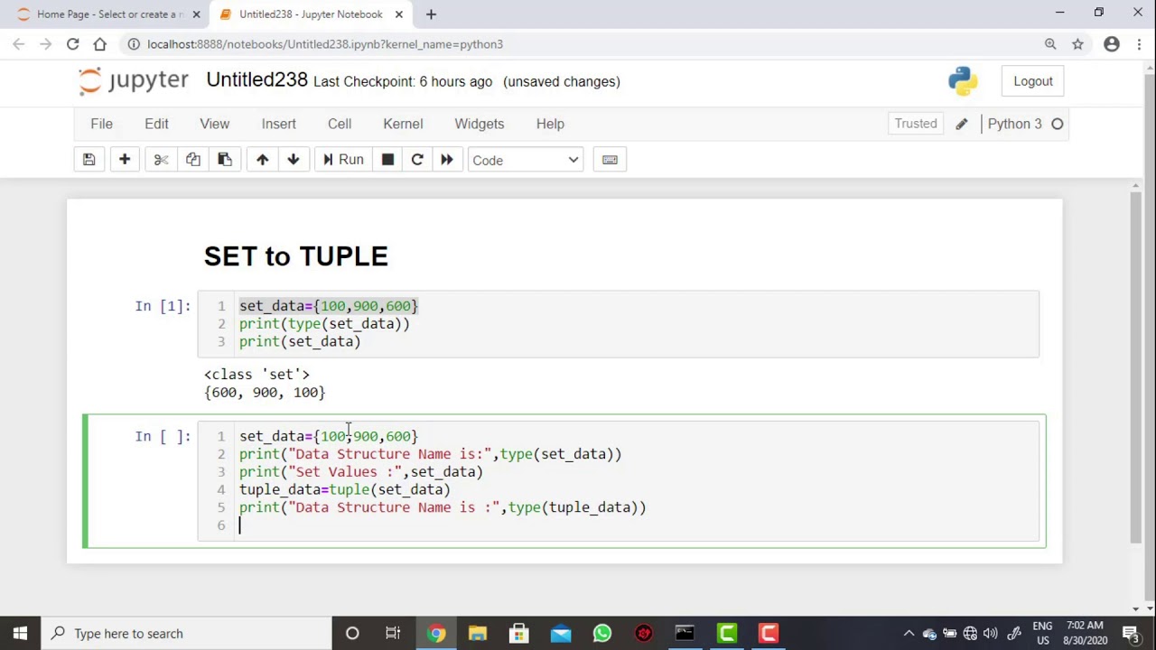 184 Set to Tuple Conversion