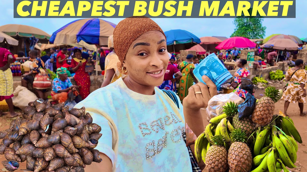 🔥Inside Azagba Ogwashi Bush Market 😱 Fresh Yams, Garri, Snails & Street Food So Cheap!