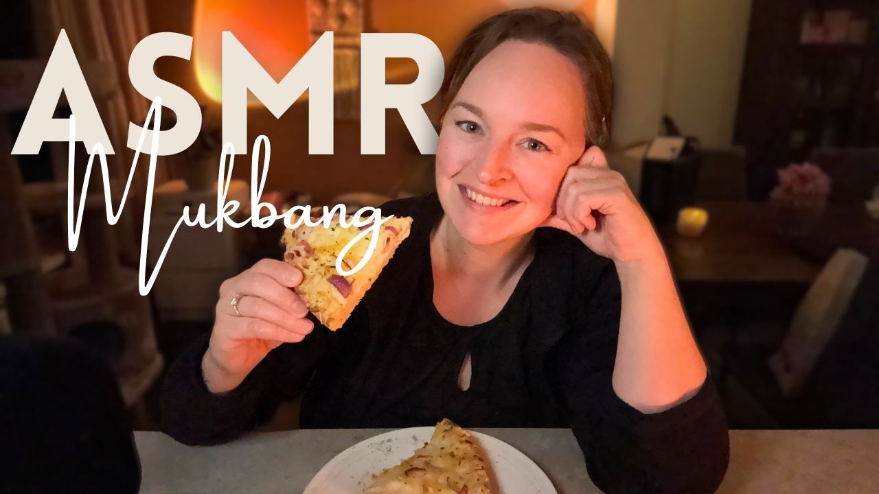 ASMR🌙 | MUKBANG MET PIZZA 🍕 | Gezellig samen eten en de dag doornemen