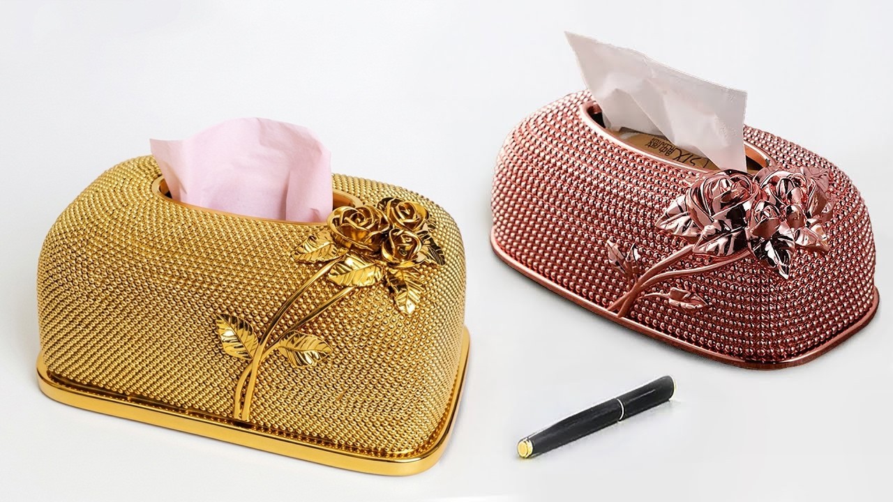 Tissue Box Making at home || Unique Tissue Box Making || Tissue holder