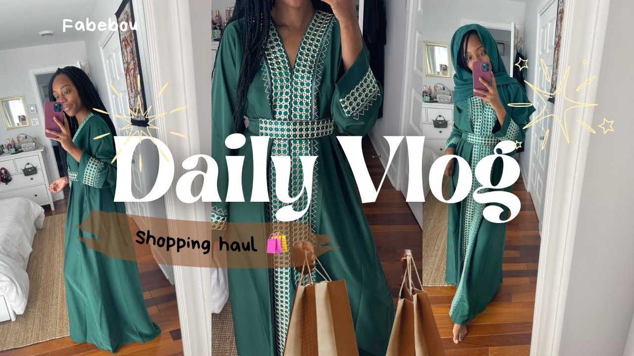 Mini Vlog ☪️Célébration de la Fin du Ramadan : Haul Shopping Abayas Modestes *Canada* 🇨🇦