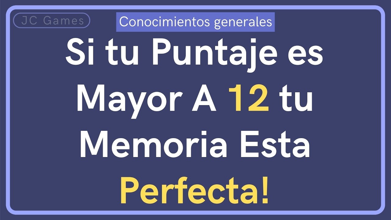 TU CEREBRO AÚN ESTÁ BIEN - ¡SI PUEDES OBTENER UNA PUNTUACIÓN DE 12 SOBRE 30 A TUS 65 AÑOS O MÁS ➕🧠💡🎮