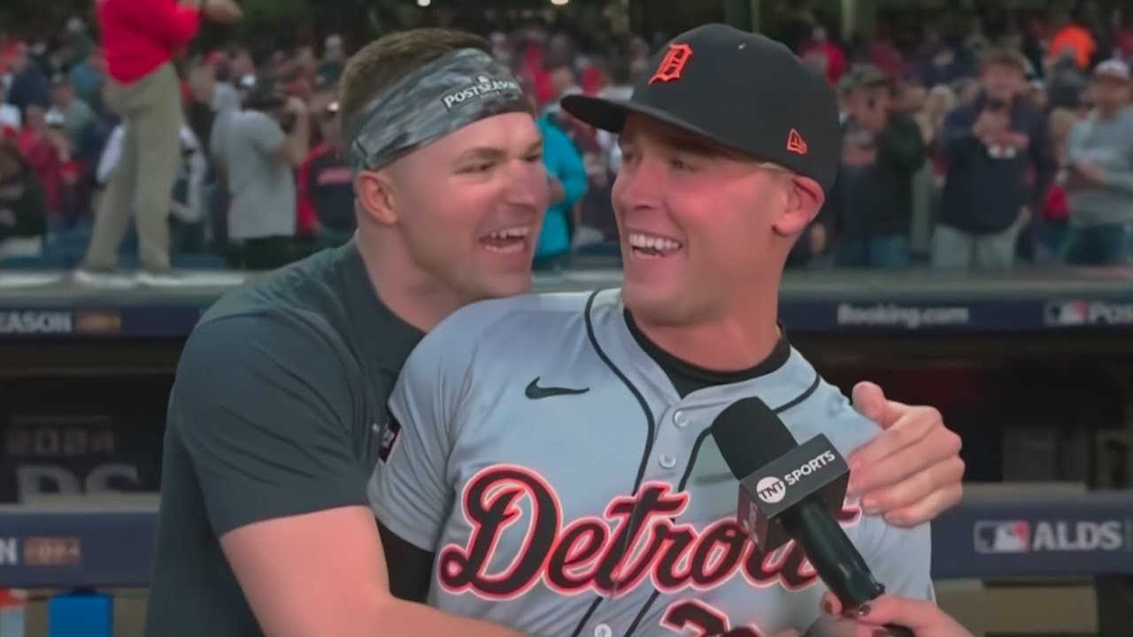 Kerry Carpenter Postgame Interview after Tigers Tie the Series vs Guardians in Game 2!