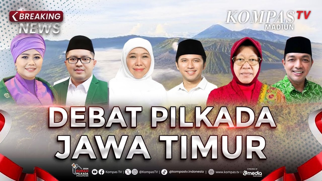 LIVE - Debat Pertama Pilkada Jawa Timur 2024; Luluk-Lukman, Khofifah-Emil, Risma-Gus Hans