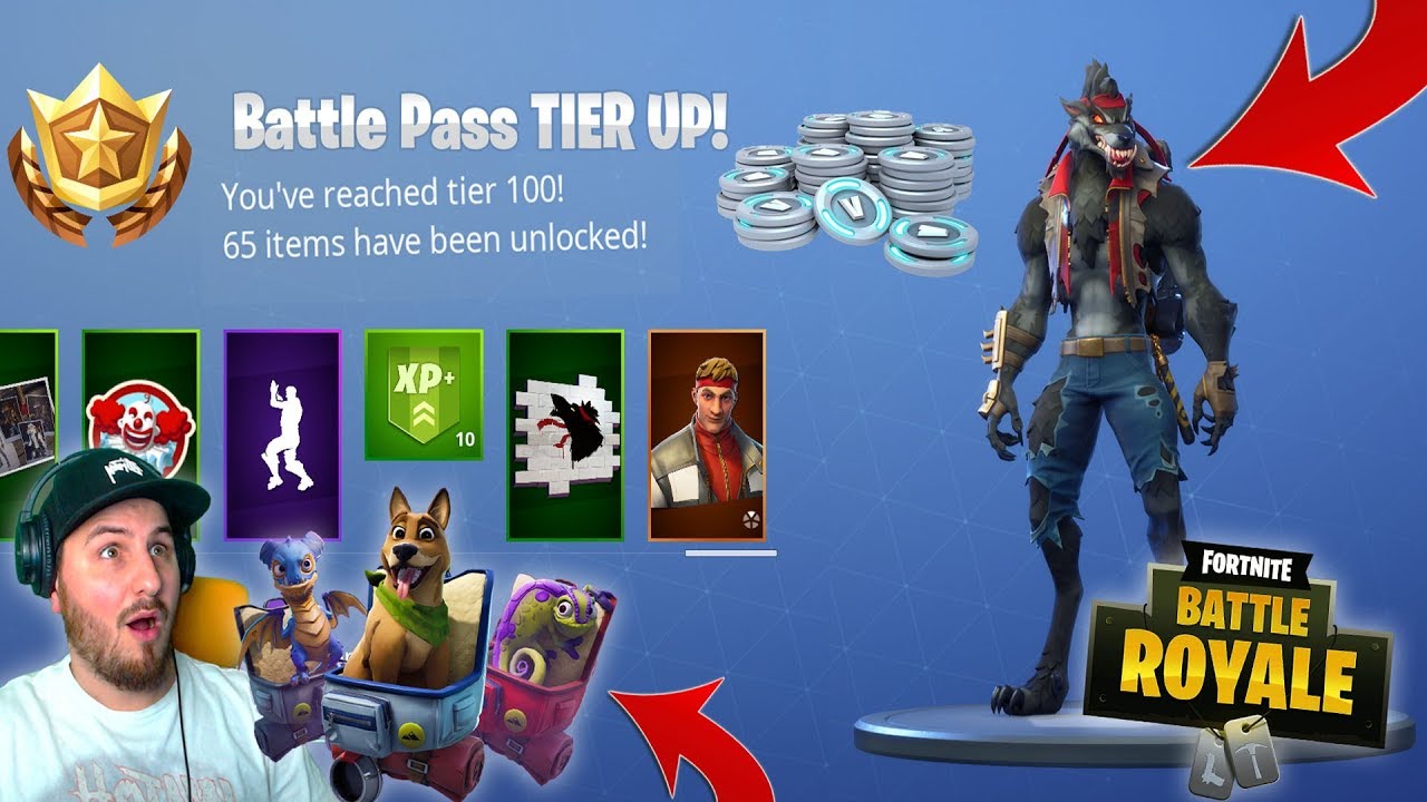 FORTNITE - BUYING EVERY SEASON 6 BATTLE PASS TIER, 1-100!!