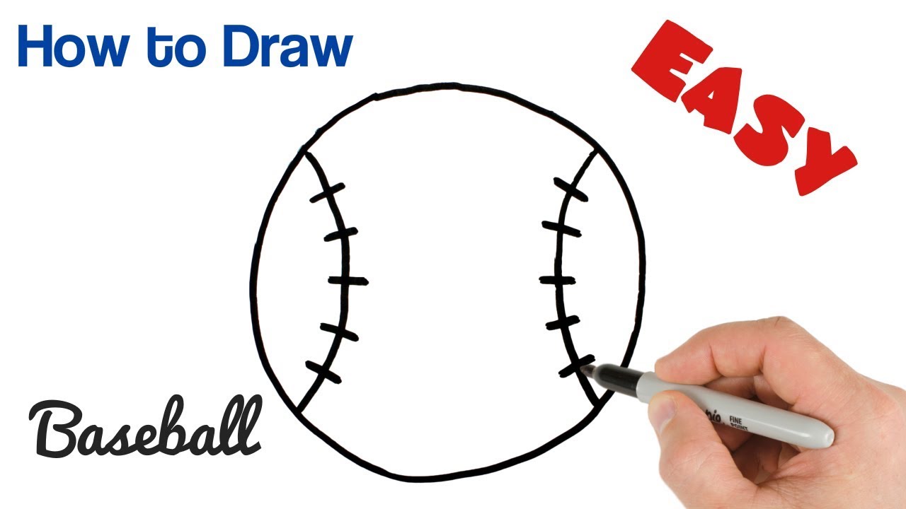 How to Draw a Baseball Easy Ball Drawing for Beginners