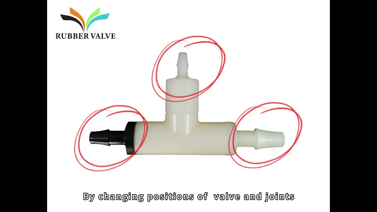 Three way valve with customizable inlet and outlet directions