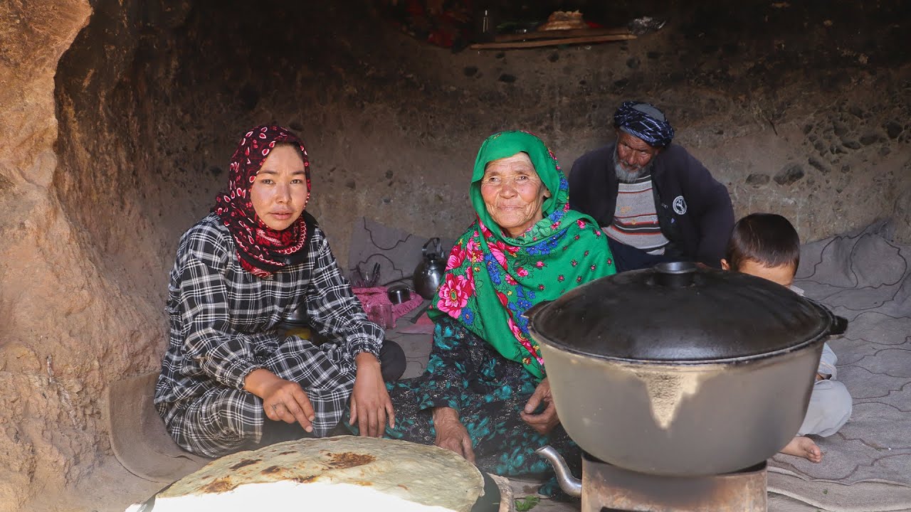 Living with Love in a Cave | Afghan Village Recipe & Simple Daily Life | Village life Afghanistan