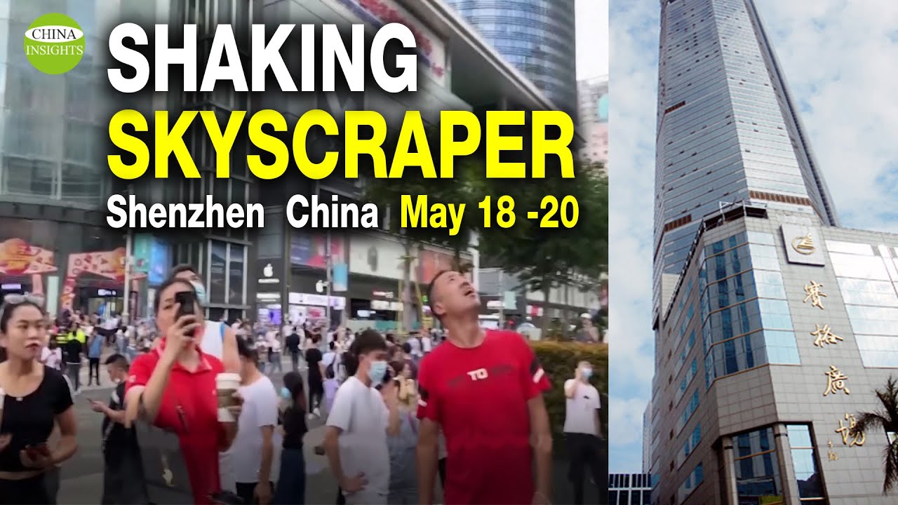 The tallest steel building in Shenzhen is shaking/Tilting or collapsed buildings (Made in China -1)