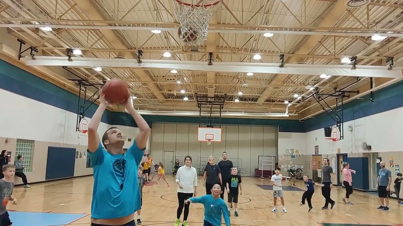 Little Kids VS Adults Basketball Game