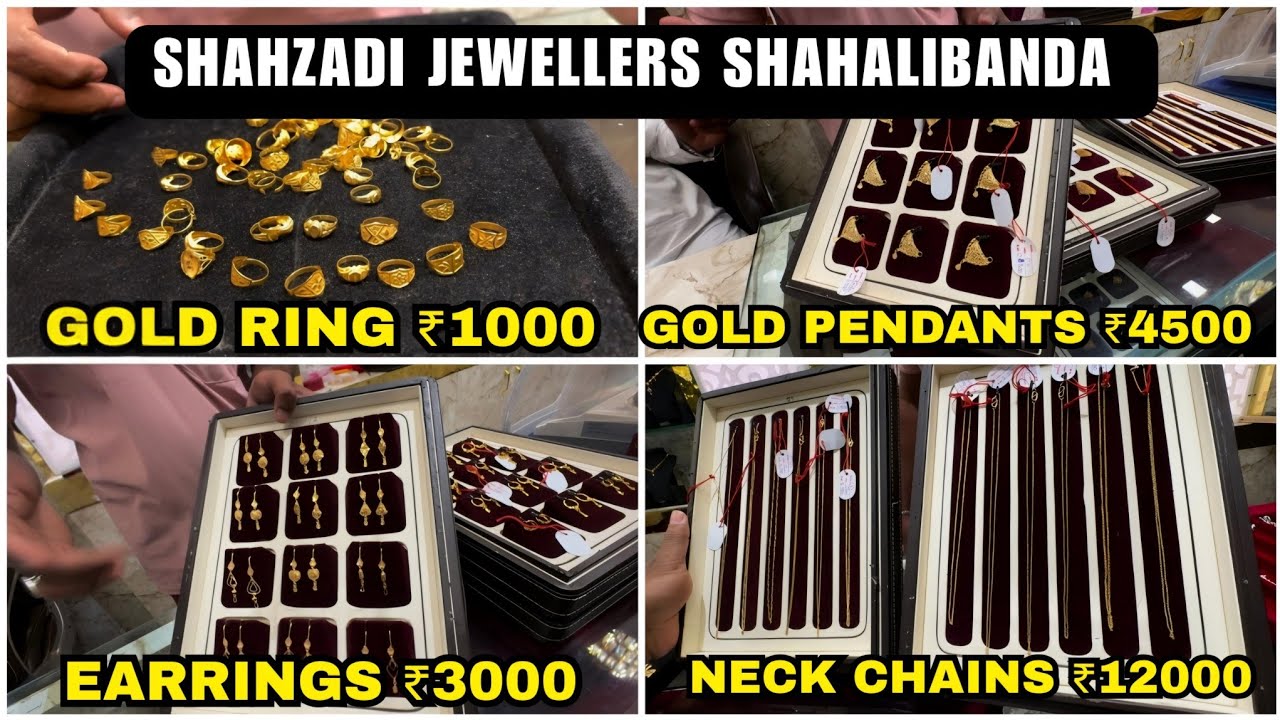 Gold Ring ₹1000 😱 | Gold Tops ₹3000 | Gold Pendants ₹4500 |Shahzadi Jewellers Shahalibanda hyderabad