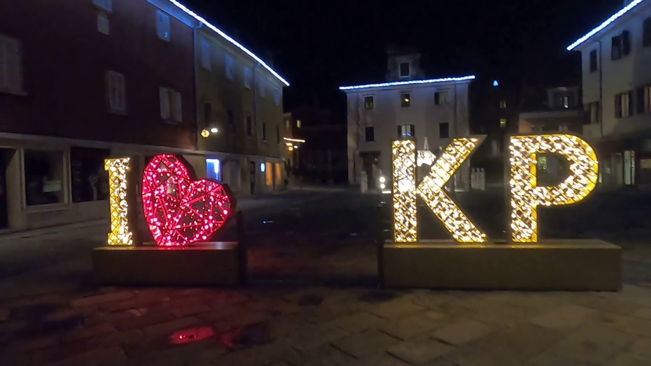 New Year's lights in Koper Slovenia