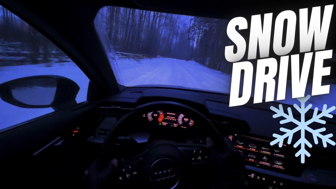 Evening Winter Drive In Brand New Audi A3