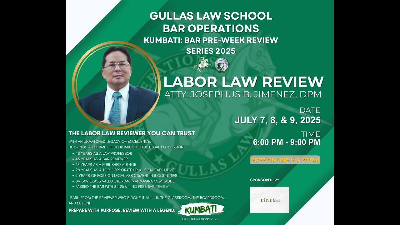 Labor Law Review Day 2 with USec. Jimenez (July 08, 2025)