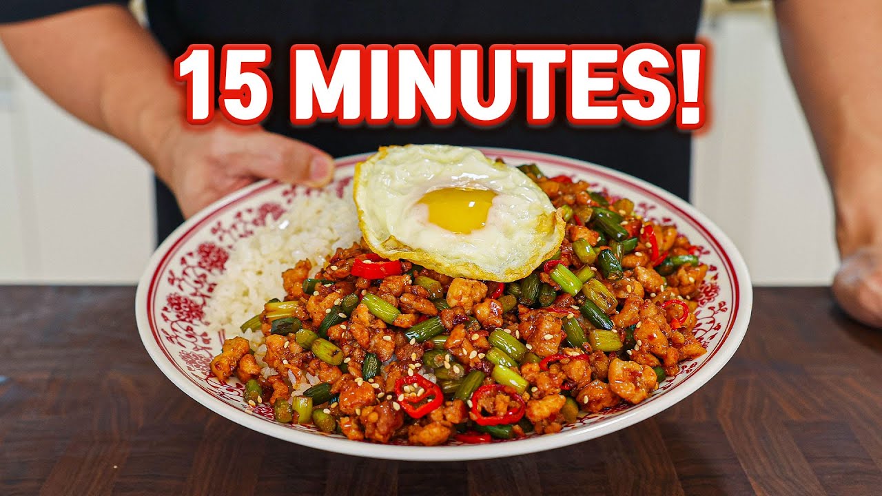 This 15 Minute Ground Chicken Rice Will Change Your LIFE!