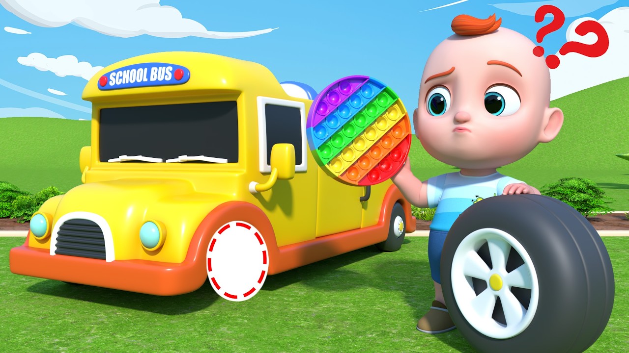 El Bus Escolar Perdió una Rueda | Perdí mi Rueda | Canciones Infantiles | Bebe Leo en Español