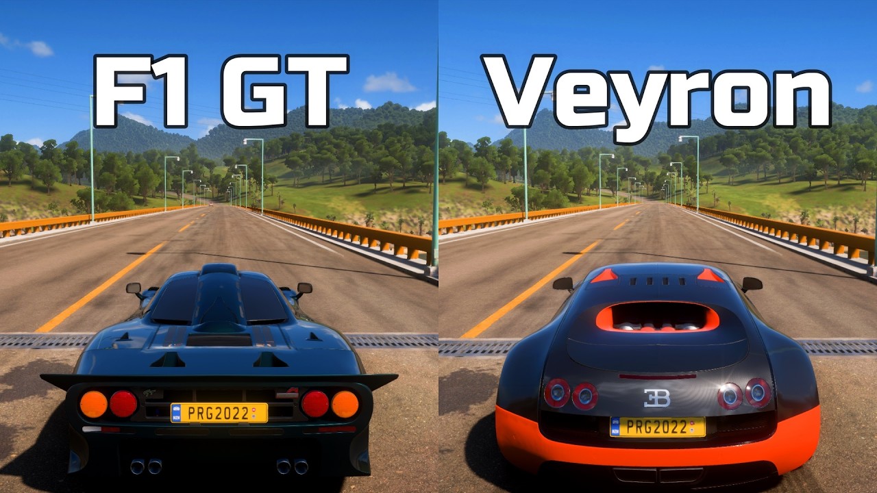 Forza Horizon 5: McLaren F1 GT vs Bugatti Veyron Super Sport - Drag Race