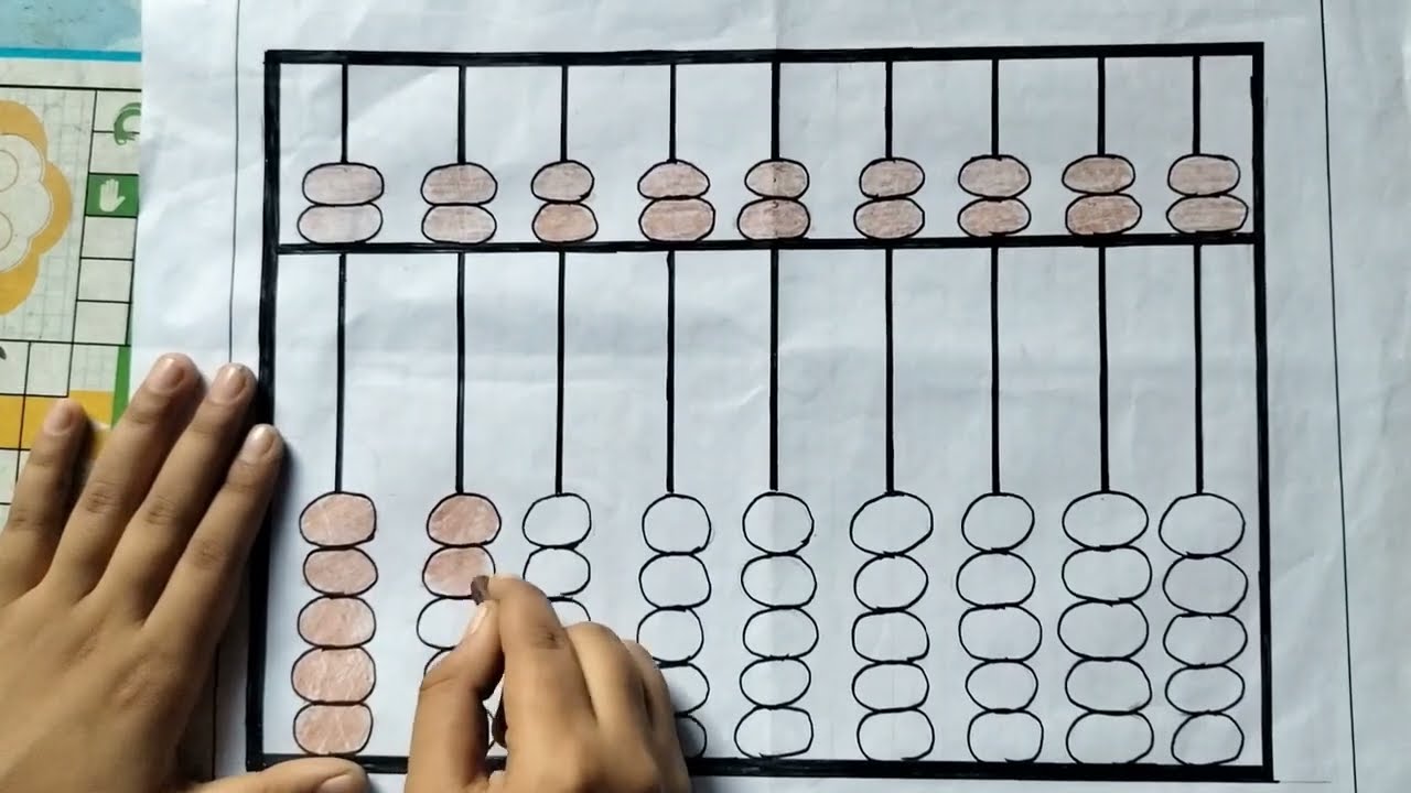Abacus drawing||easy drawing for kids||abacus calculator||maths abacus 