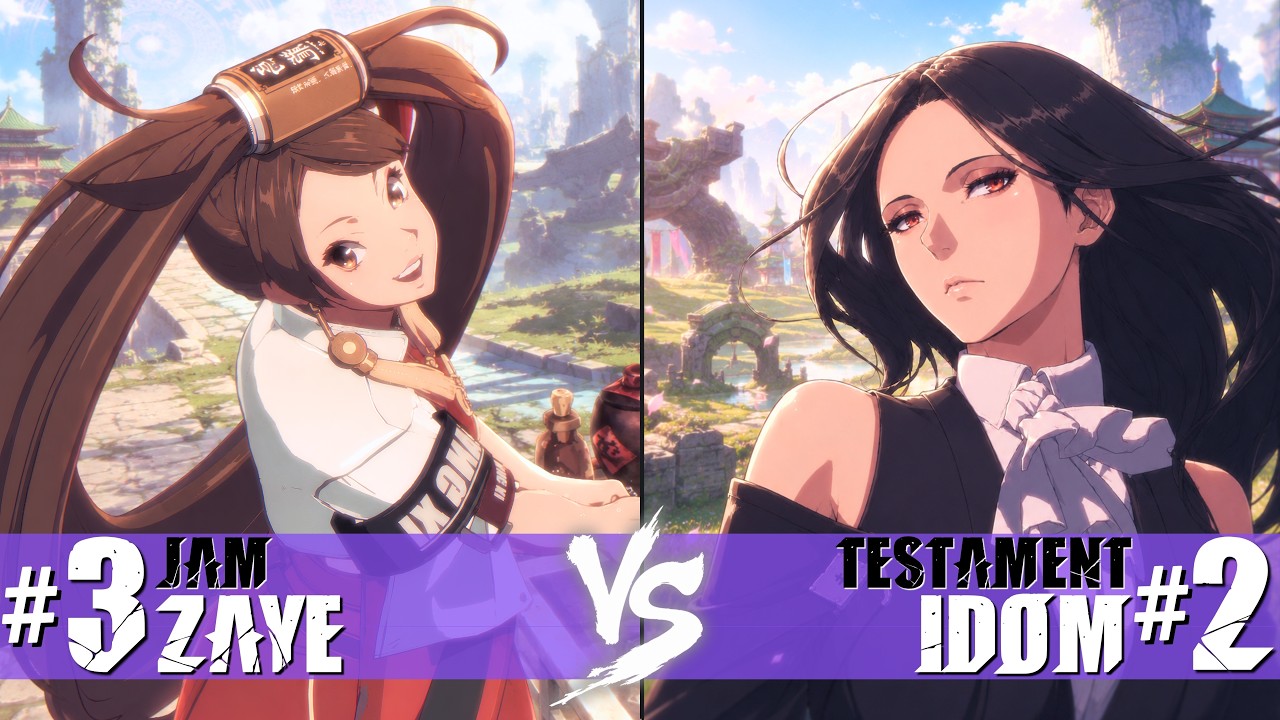 GGST ✪ ZAYE (#3 Ranked Jam) VS IDOM (#2 Ranked Testament) | GGST High Level Match Replay