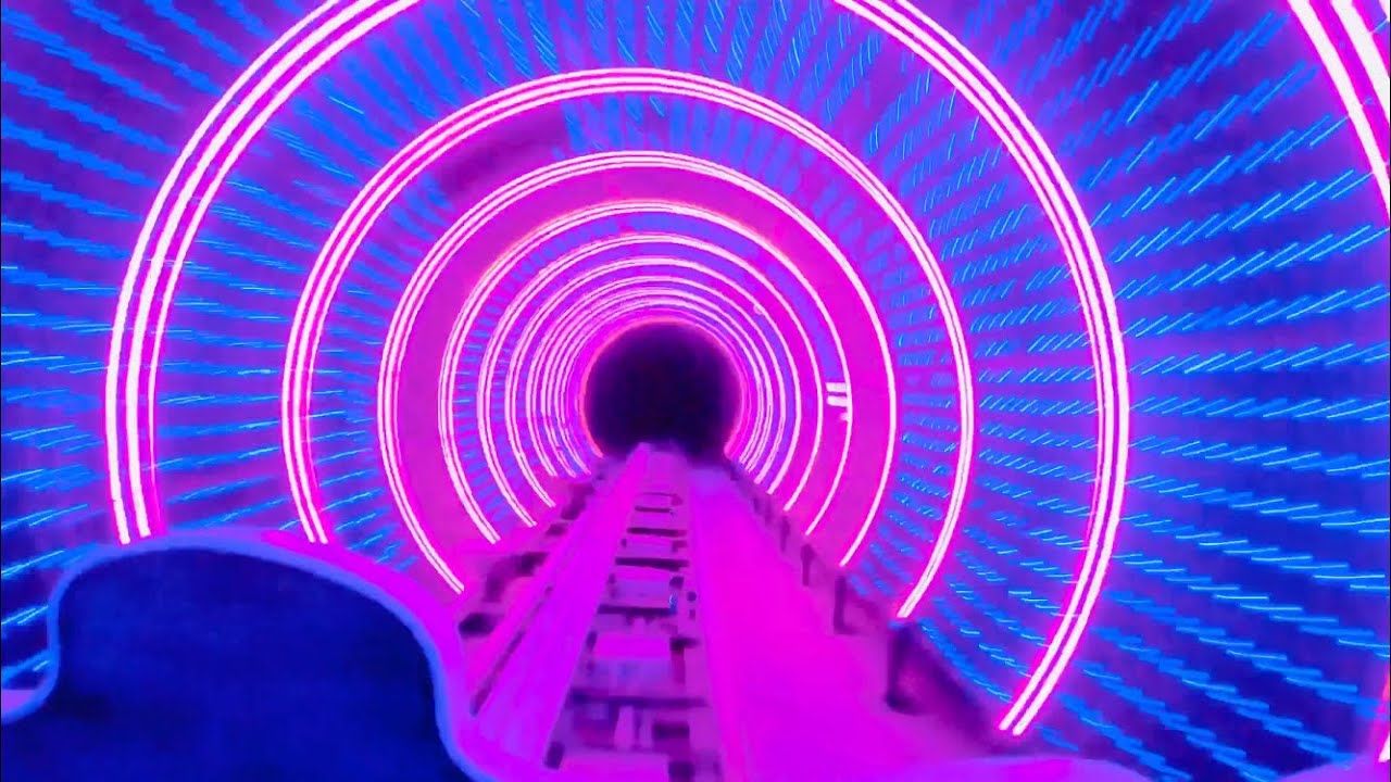 Super Fast and Dark Roller Coaster Mad Pursuit Motiongate Dubai POV