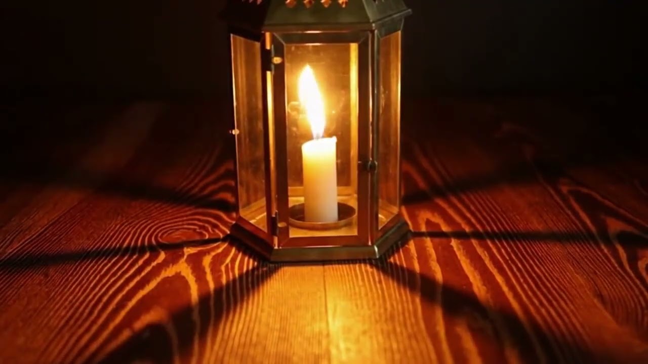 3 Hours Cozy Candlelight & Gentle Firelight Ambience — Warm Lantern Glow for Relaxation
