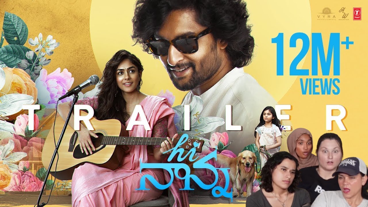 Americans' react to Hi Nanna -  Trailer | Nani | Mrunal T | Kiara K| Shouryuv | Hesham Abdul Wahab