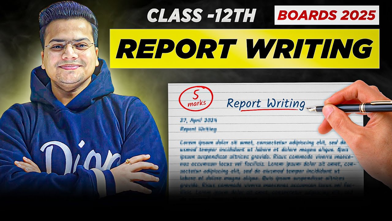 Report Writing | Class 12 | FORMAT With FIX LINES | Report Writing Format | Boards 2025
