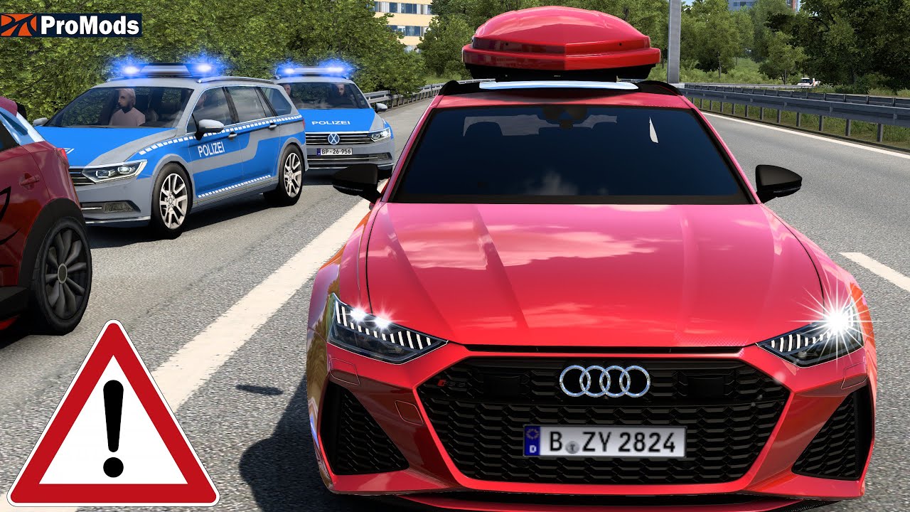 ETS2 1.48 Audi RS6 C8 Avant 2020 - Mit 250 km/h auf der Autobahn [2506] EURO TRUCK SIMULATOR 2