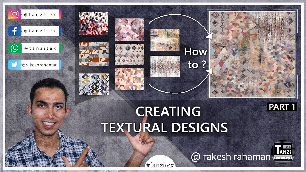 How To Make Textural Design in Photoshop For Textile Digital Print Designing - Part 1_ in HINDI