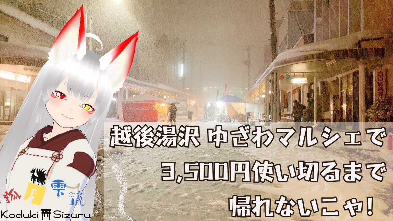 【実写屋台飯】越後湯沢 ゆざわナイトマルシェで3,500円使い切るまで帰れないこゃ！#2【こづきしずる】