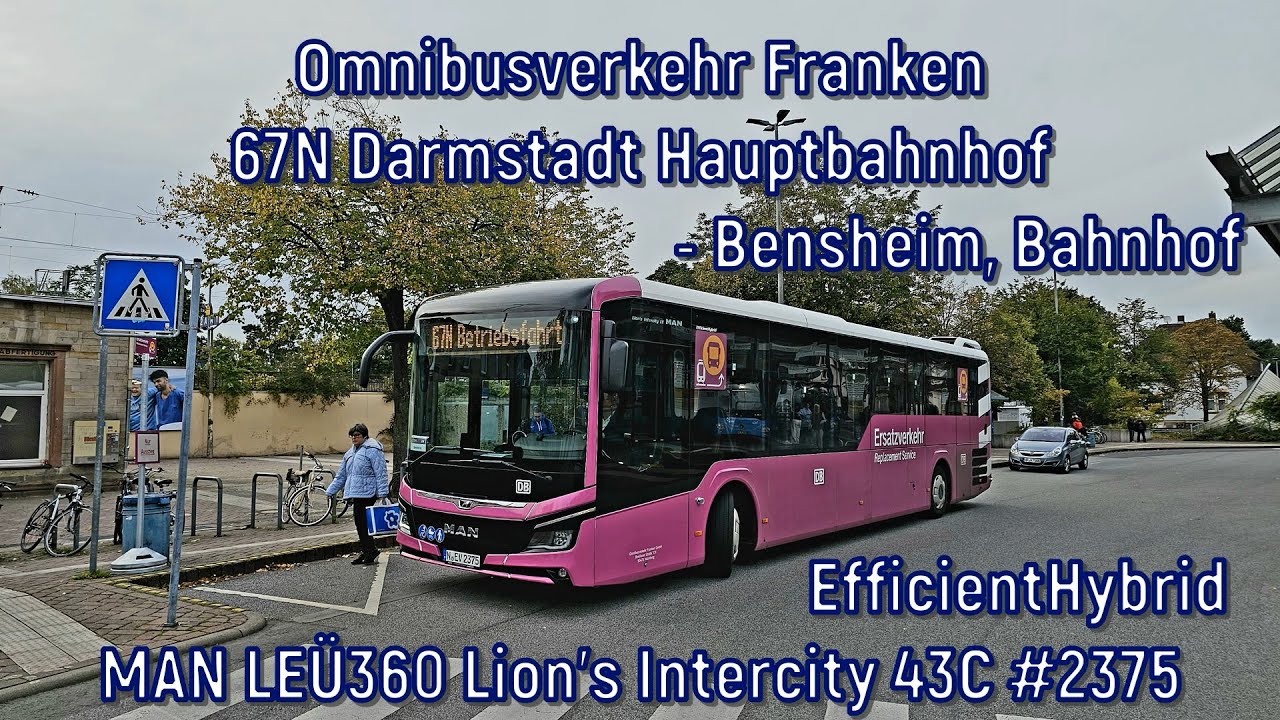 Omnibusverkehr Franken - Linie 67N, MAN LEÜ360 Lion's Intercity 43C EfficientHybrid #2375