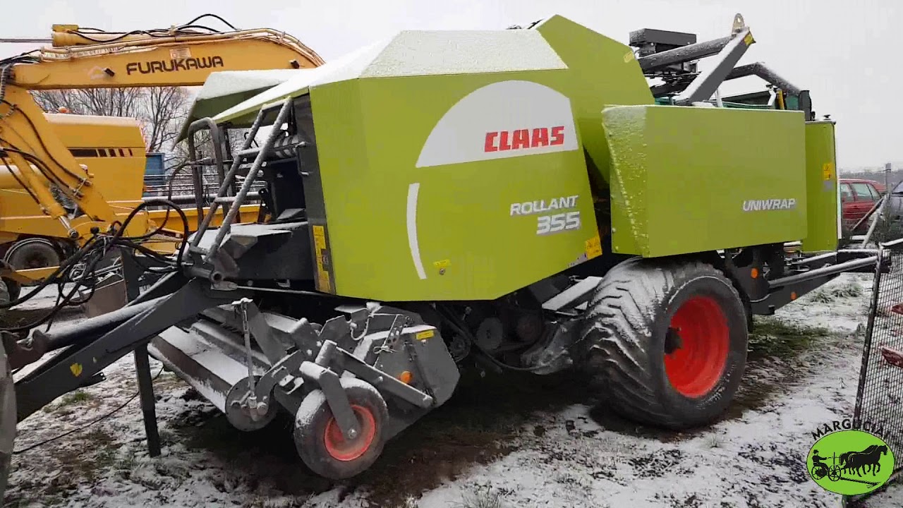 Ruloninis presas su vyniotuvu Claas Rollant 355 Uniwrap