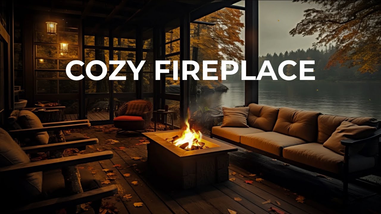 Cozy Fireplace & Gentle Rain 🔥🌧️ | Relax, Sleep & Unwind (6 Hours)