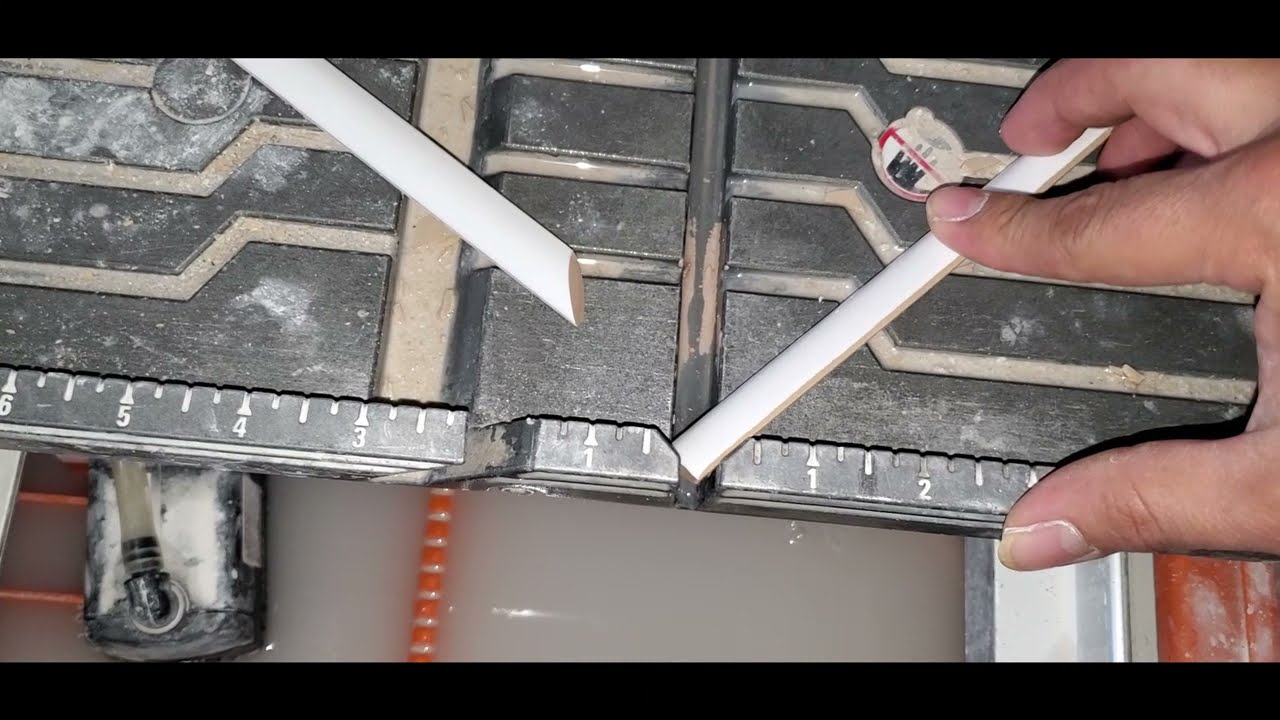 Como  Hacer Corte 45 en El Tile Para Esquinas Interiores y Exteriores