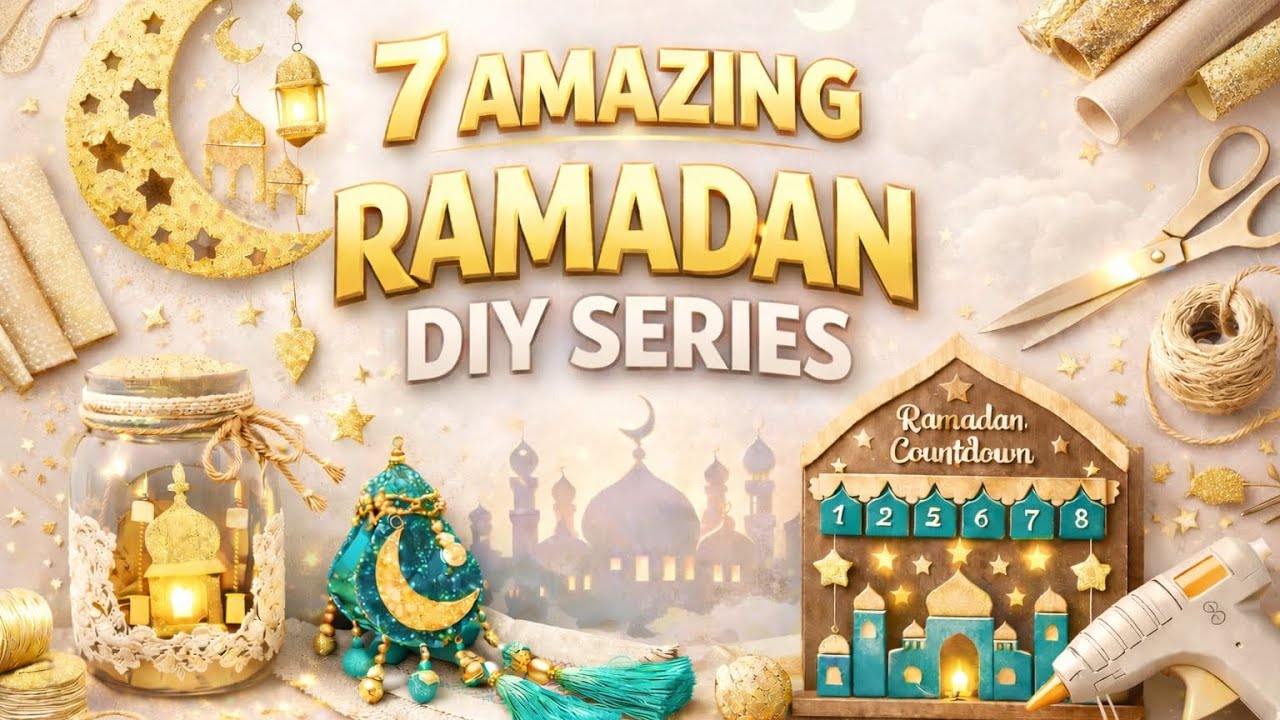 7 Amazing Ramadan DIY Series ✨ Easy & Aesthetic Crafts #artandcraftbyshaiz #art #trend #ramadandiy 