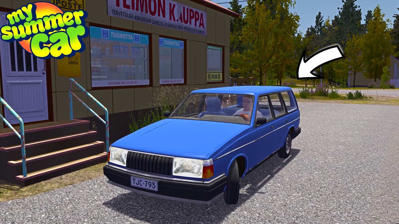 GETTING A RIDE IN A BLUE VOLVO - HITCH HIKING ON THE HIGHWAY | My Summer Car #45