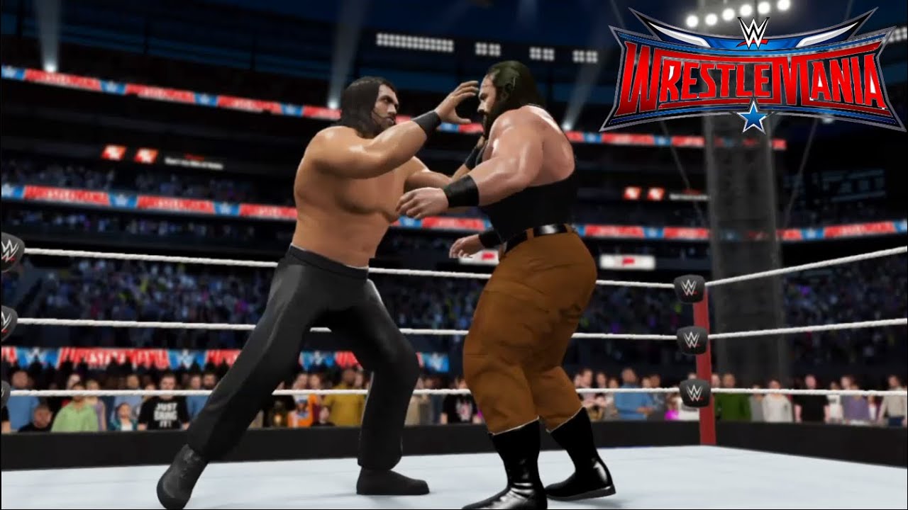 WWE-2K16- The Great Khali vs Braun Strowman One on One Match At Wrestlemania 2016 WWE 2k16 (PS4)