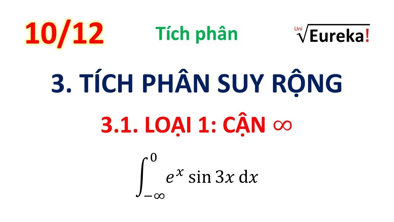 Giải tích 5.10 Tích phân Suy rộng Loại 1: Cận Vô cực