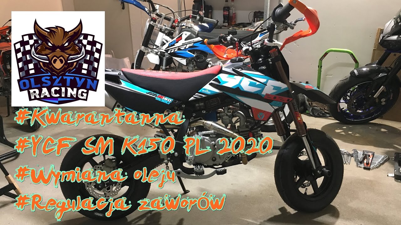 Wymiana oleju i regulacja zawor&oacute;w w YCF SM K150 PL 2020