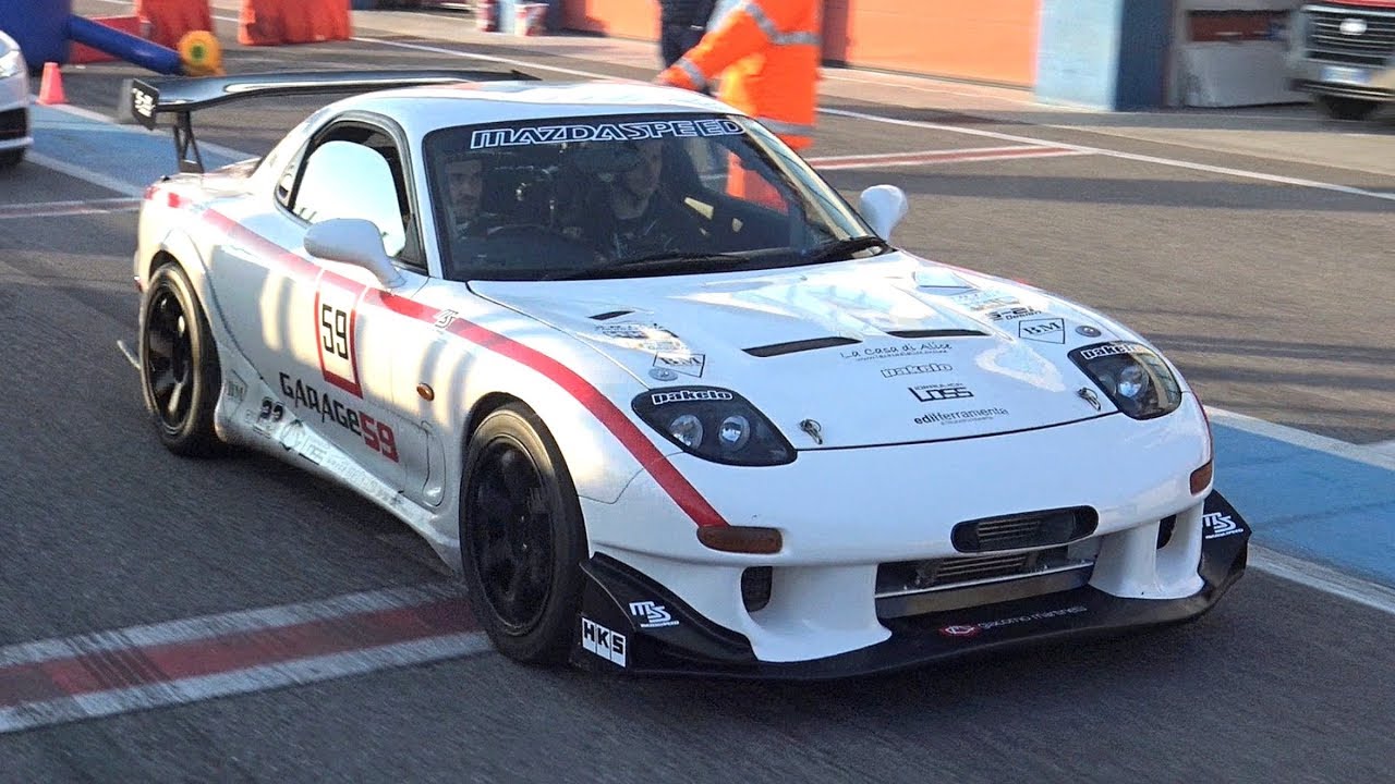 Re-Amemiya Mazda RX7 FD3S with HKS Twin Turbo Kit OnBoard Testing @ Track! - Rotary Engine Sounds!