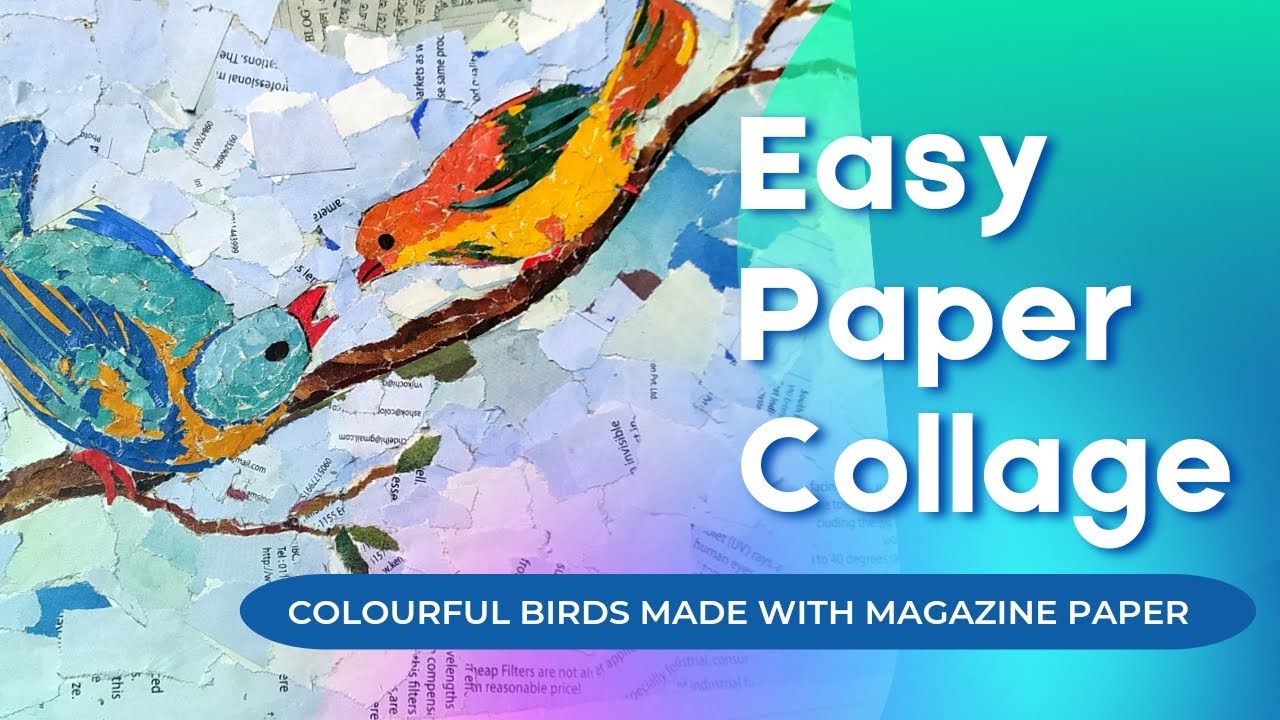 Colourful Birds | Paper Collage | Collage Collection
