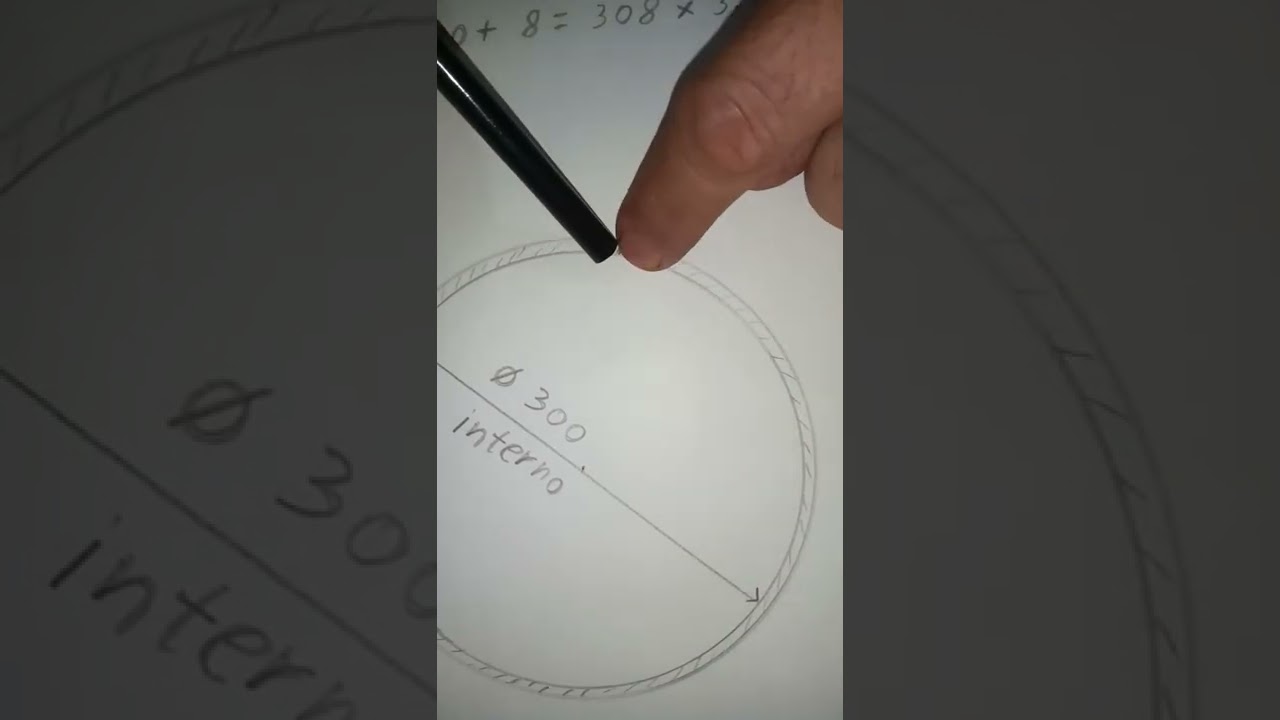 Planificação de caldeiraria. Cálculo para calandrar tubo diâmetro interno e externo.