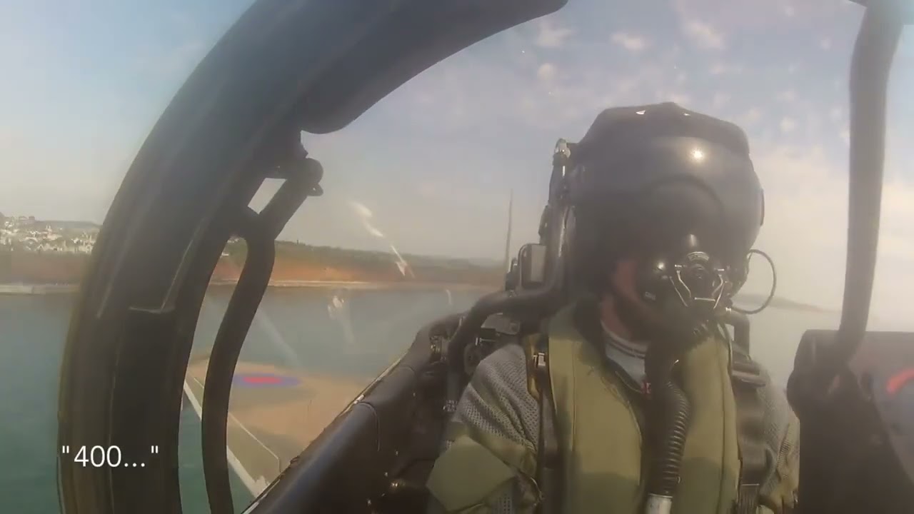 Eurofighter typhoon display Dawlish  airshow 2015 cockpit view