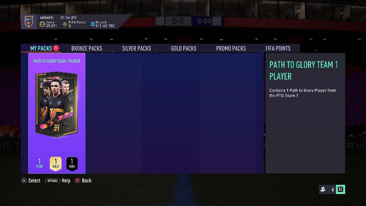 FIFA 21 GUARANTEED PATH TO GLORY UPGRADE PACK