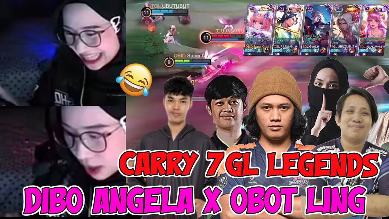 DIBO ANGELA X OBOT LING CARRY 7GL !! DIBO LIVE FACECAM MLBB
