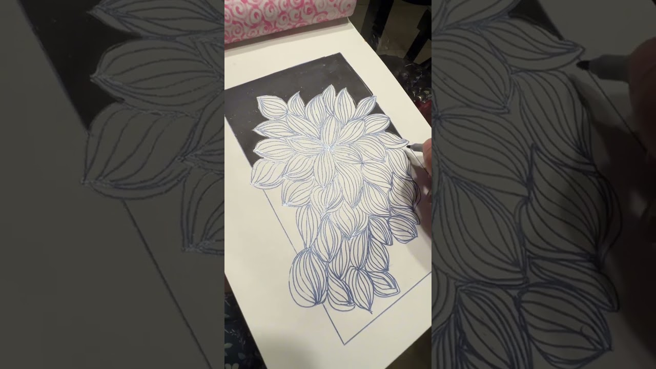 Easy, fun, and relaxing—just let your doodles bloom into flowers #EasyArt #FunDoodling #doodleart 