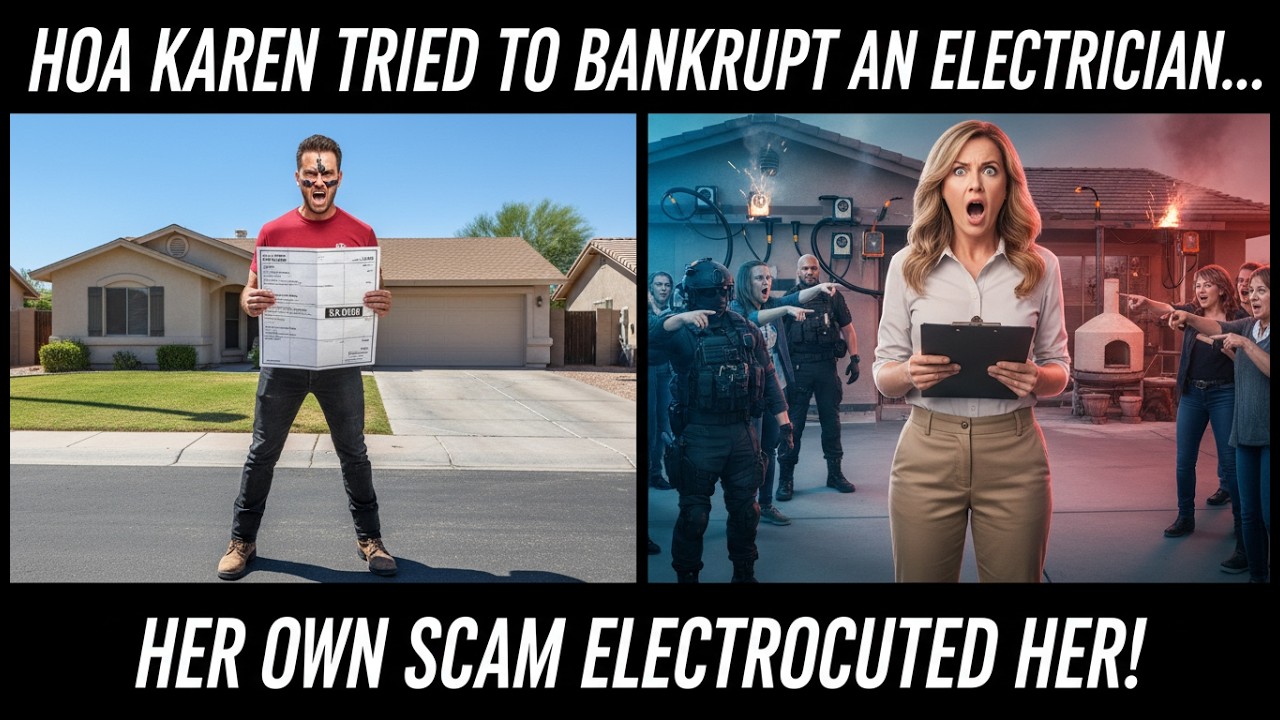 HOA Karen Slaps $5K Bill On Electrician – Her Power Theft Just Backfired Spectacularly!