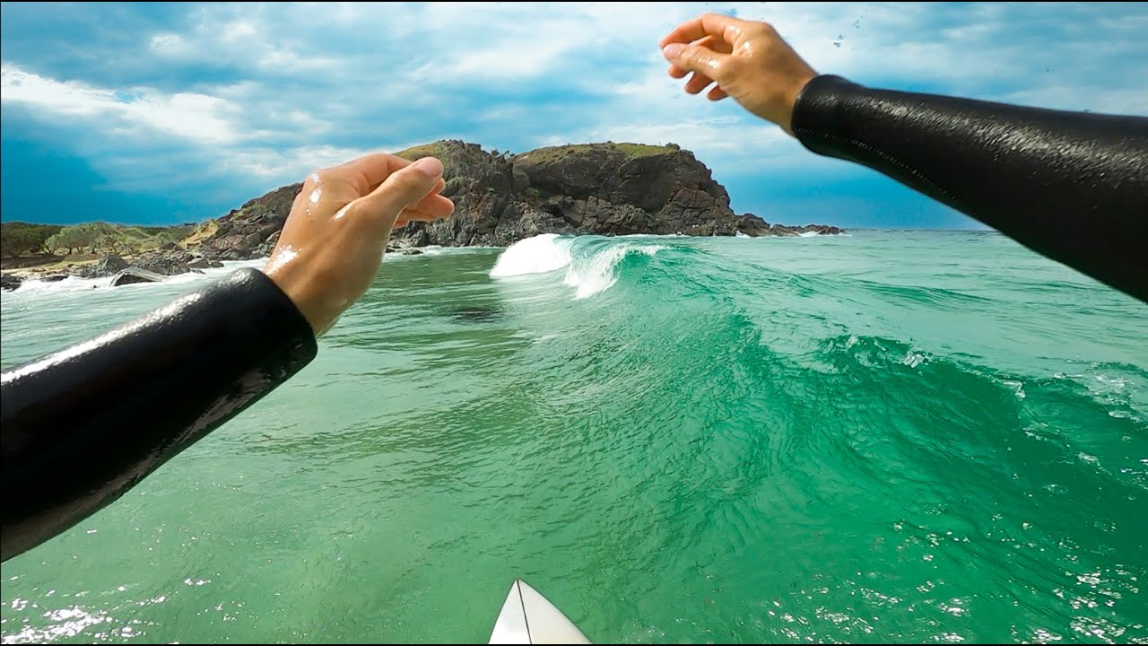 STORMY NORTH CABARITA SESSION - WATCH TILL THE END! * RAW 4K POV SURFING*