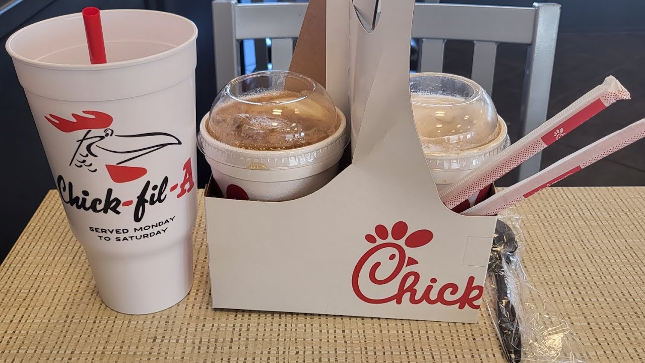 Trying chick-fil-a new frosted sodas and floats